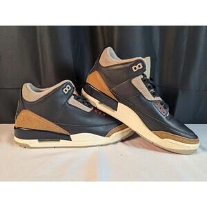 Jordan 3 Retro "Desert Elephant" Black Rush Orange US 8 Used Good CT8532-008